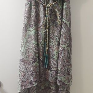 Strapless mini dress